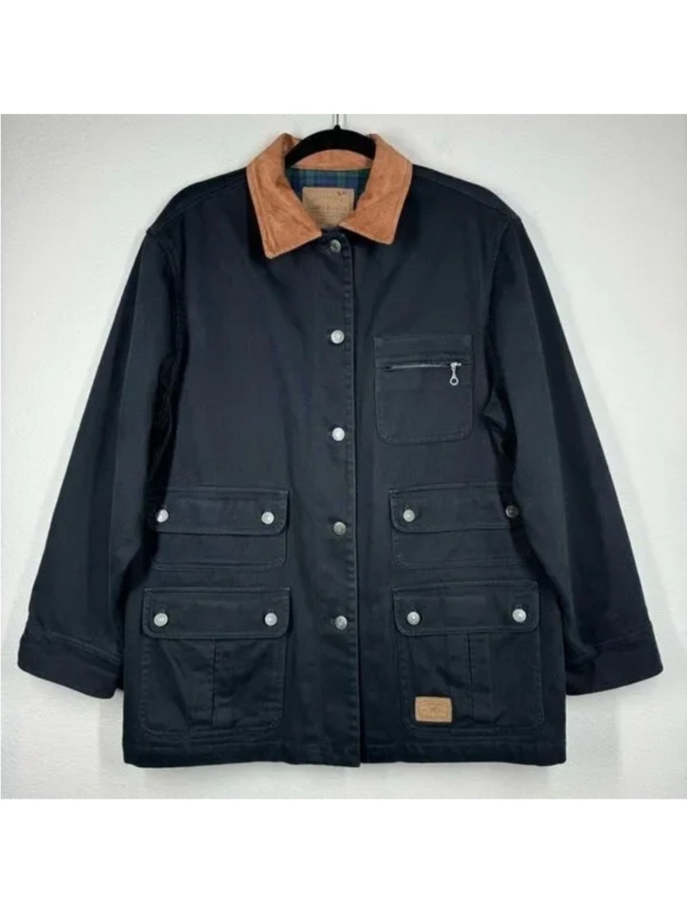 Ralph Lauren Vintage Black Barn Hunting Denim Button-Front Jacket Small